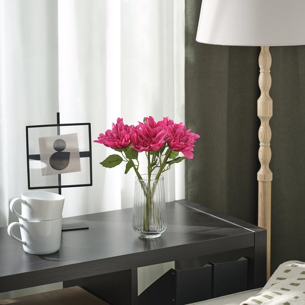 SMYCKA artificial flower, in/outdoor/Dahlia lilac, 30 cm