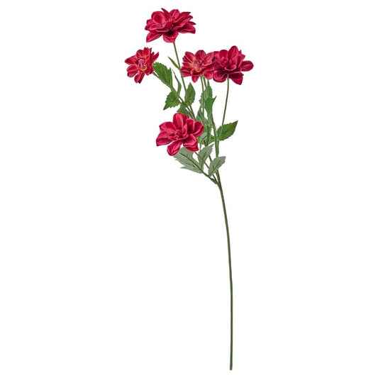 SMYCKA artificial flower, indoor/outdoor Dahlia/dark pink, 66 cm