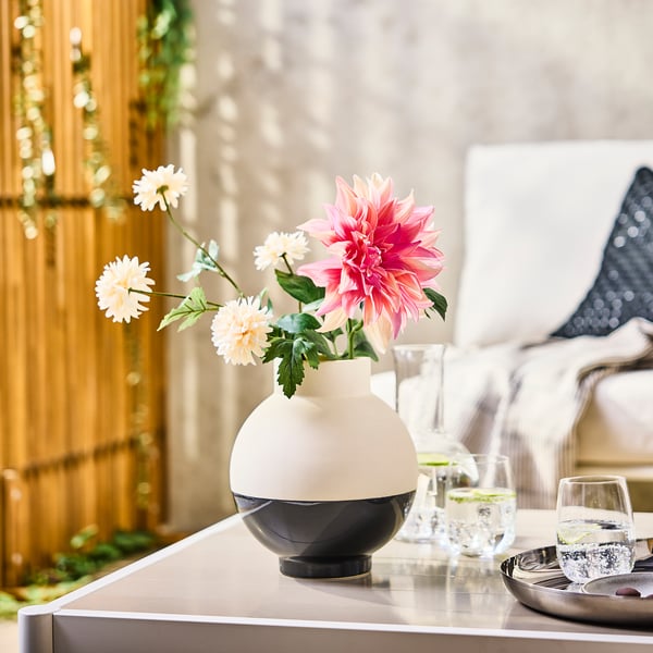 SMYCKA artificial flower, indoor/outdoor Dahlia/pink, 65 cm