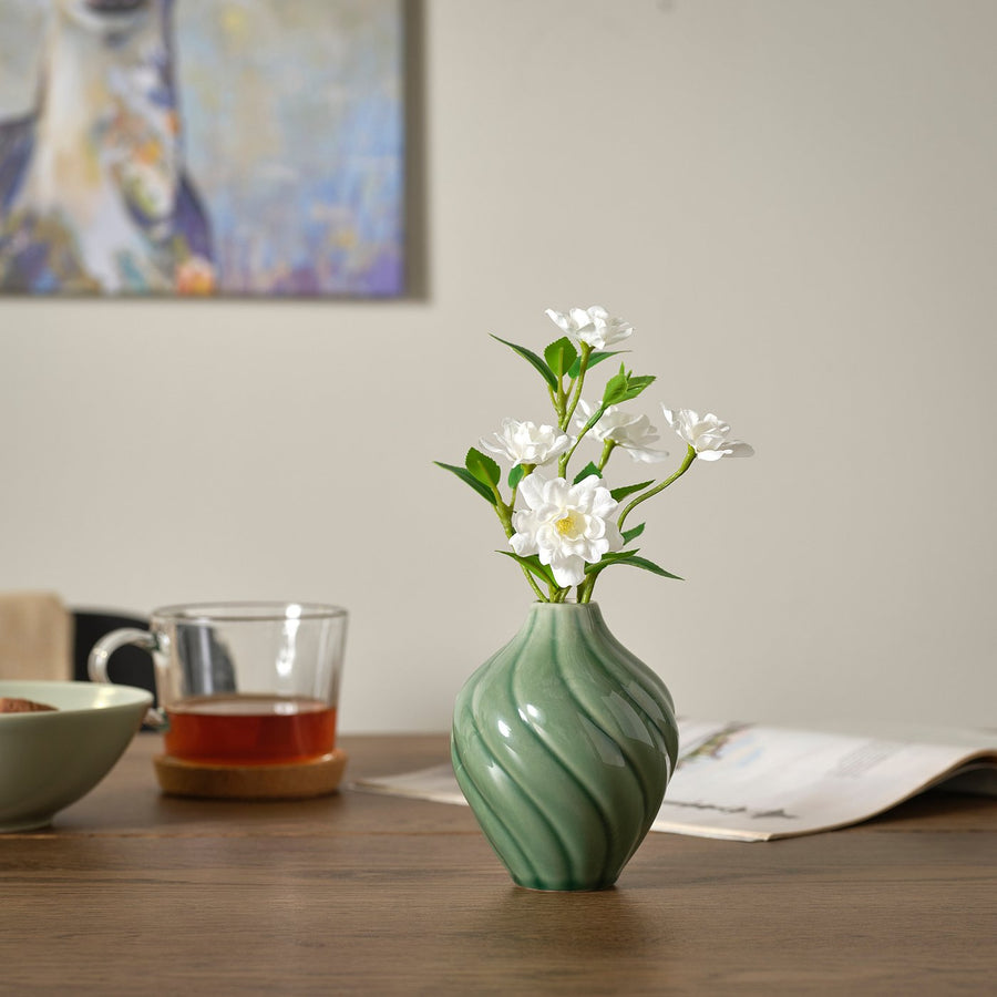 SMYCKA artificial flower, in/outdoor/pear blossom, 21 cm