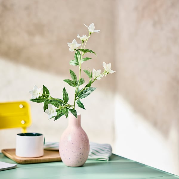 SMYCKA artificial flower, in/outdoor Lisianthus/white, 60 cm