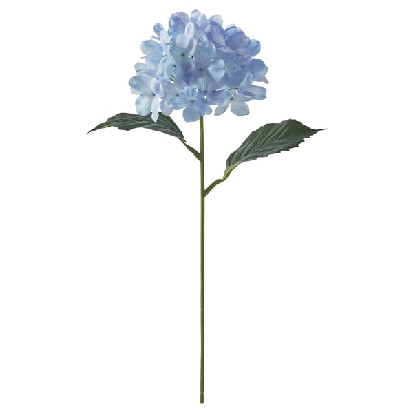 SMYCKA artificial flower, in/outdoor/Hydrangea light blue