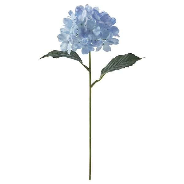 SMYCKA - Artificial flower, in/outdoor/Hydrangea light blue, 45 cm