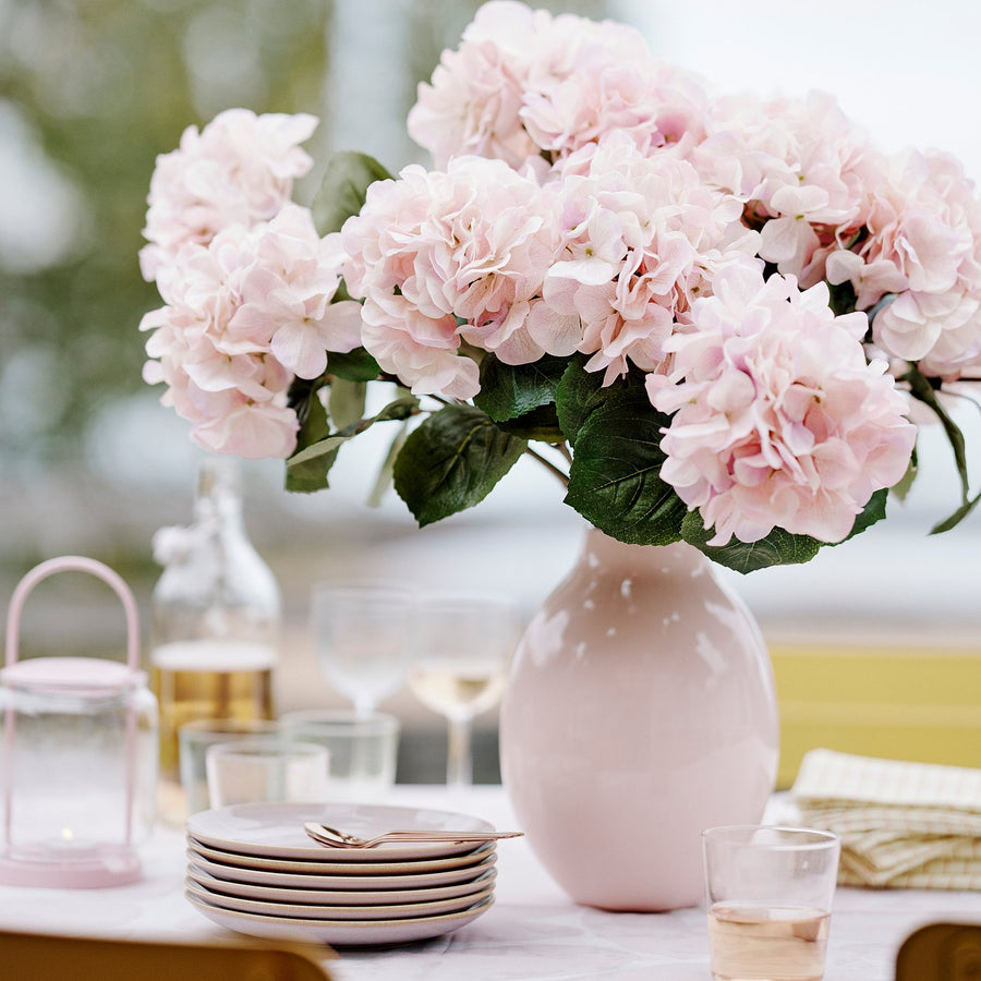 SMYCKA artificial flower, in/outdoor/hydrangea pink