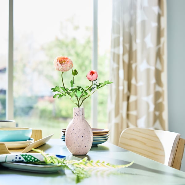 SMYCKA artificial flower, indoor/outdoor Ranunculus/pink, 52 cm