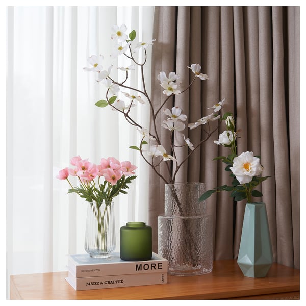 SMYCKA artificial flower, in/outdoor/Rose white, 65 cm