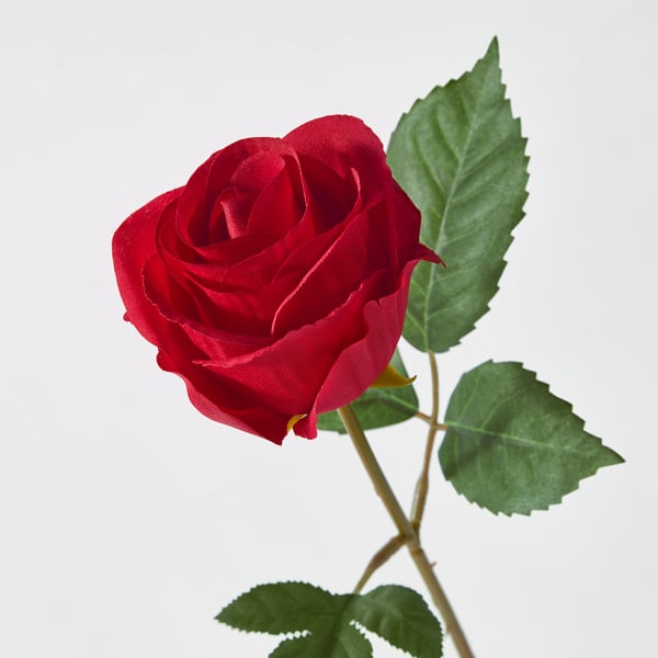 SMYCKA artificial flower, in/outdoor/Rose red, 40 cm