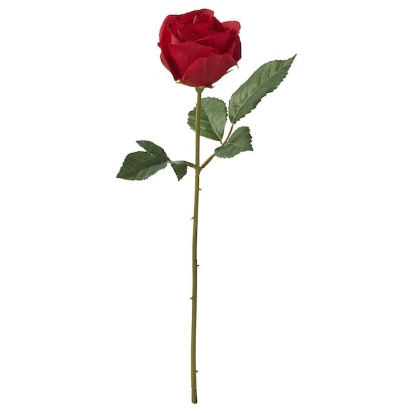 SMYCKA - Artificial flower, in/outdoor/Rose red, 40 cm