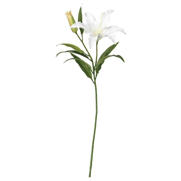 SMYCKA artificial flower, Lily/white, 85 cm