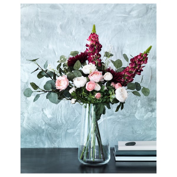 SMYCKA - Artificial flower, Ranunculus/pink, 52 cm