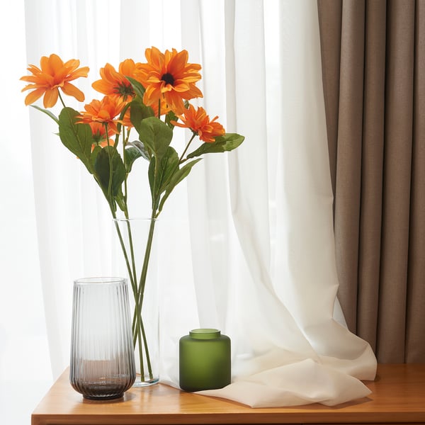 SMYCKA artificial flower, black-eyed susan/stem orange, 55 cm