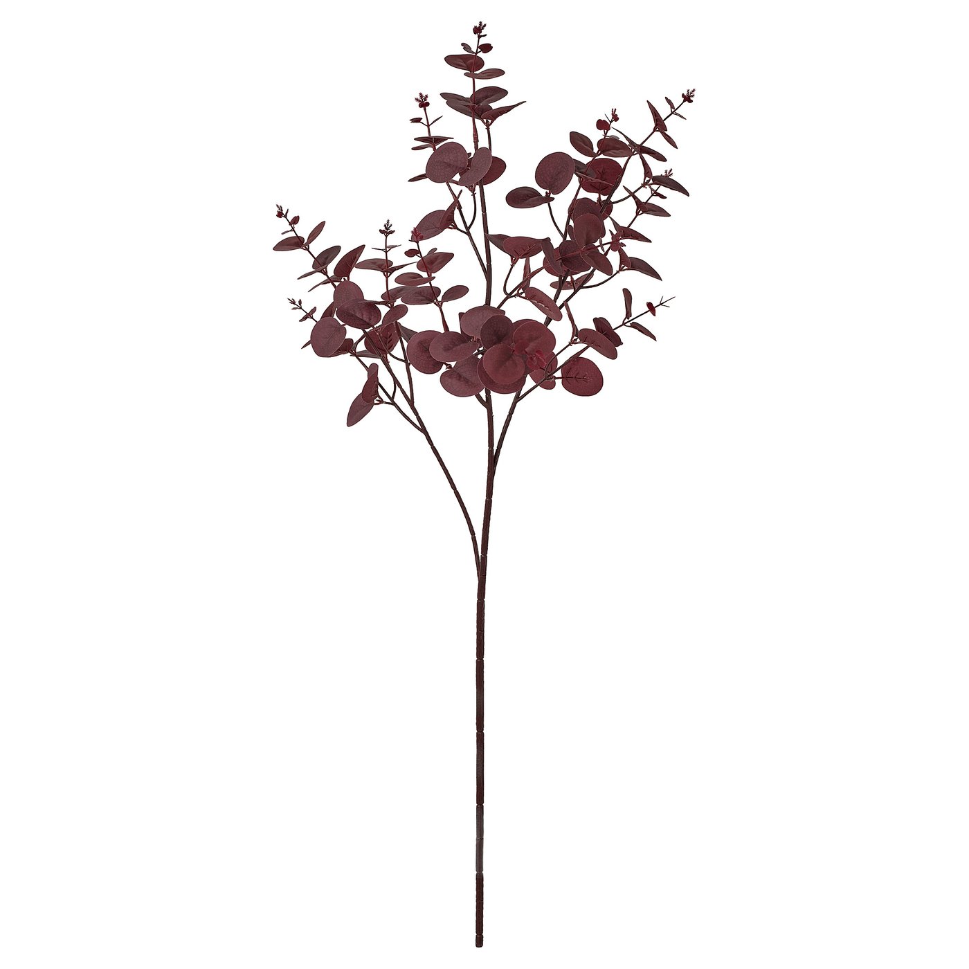 SMYCKA artificial leaf, in/outdoor eucalyptus/red, 75 cm