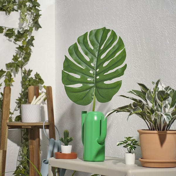 Ikea SMYCKA - Artificial leaf, in/outdoor/Monstera green, 80 cm