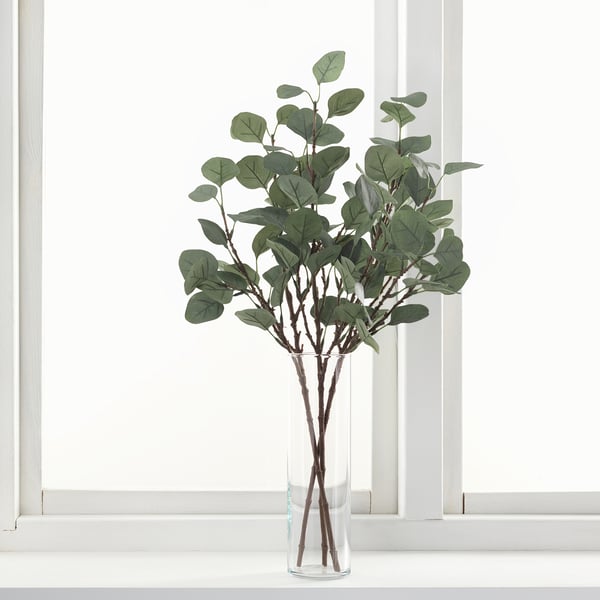 SMYCKA artificial leaf, eucalyptus/green, 65 cm