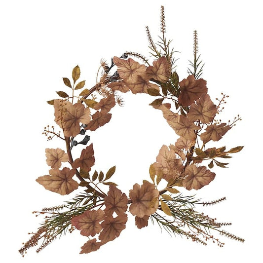 Ikea SMYCKA - Artificial wreath, in/outdoor/dried brown, 45 cm