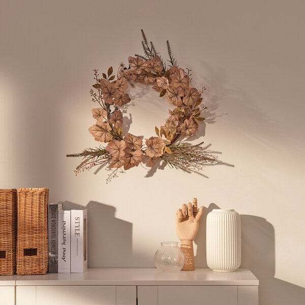 Ikea SMYCKA - Artificial wreath, in/outdoor/dried brown, 45 cm