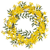 SMYCKA artificial wreath, in/outdoor/forsythia yellow, 50 cm