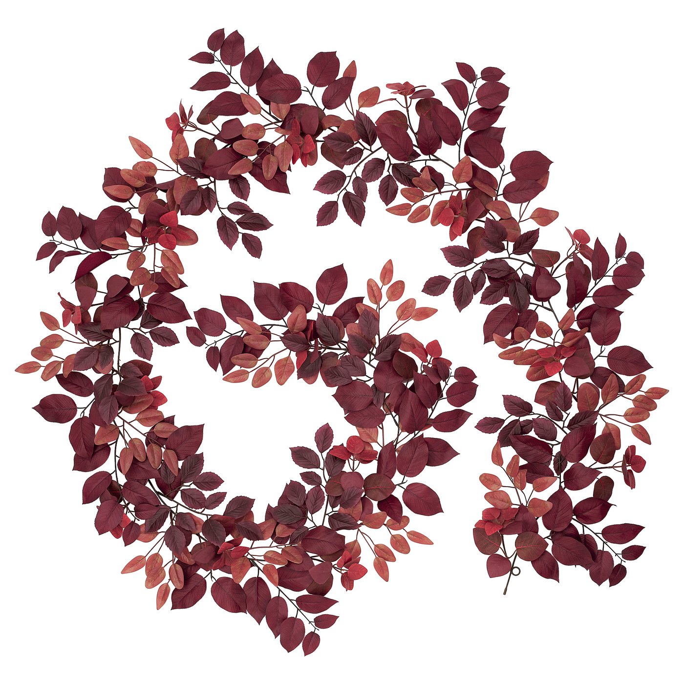 SMYCKA artificial garland, in/outdoor red, 4 m