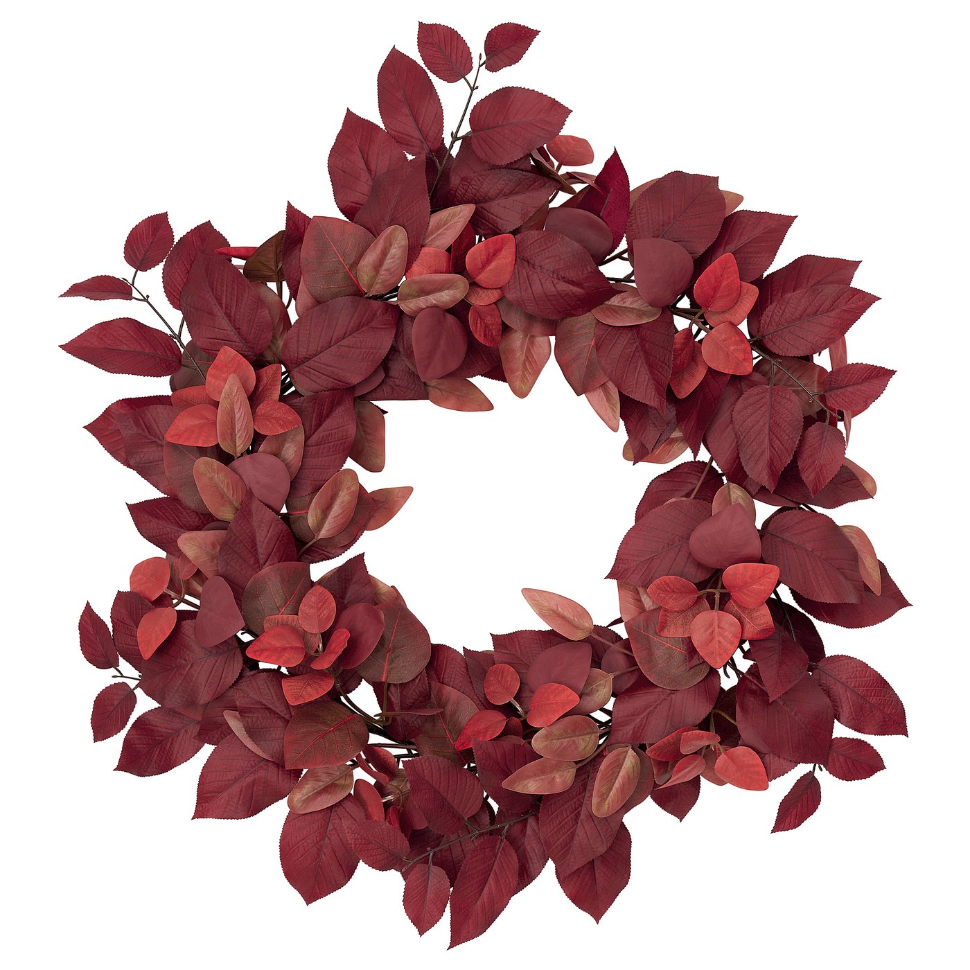 SMYCKA artificial wreath, in/outdoor red, 65 cm