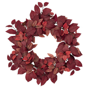 SMYCKA artificial wreath, in/outdoor red, 65 cm