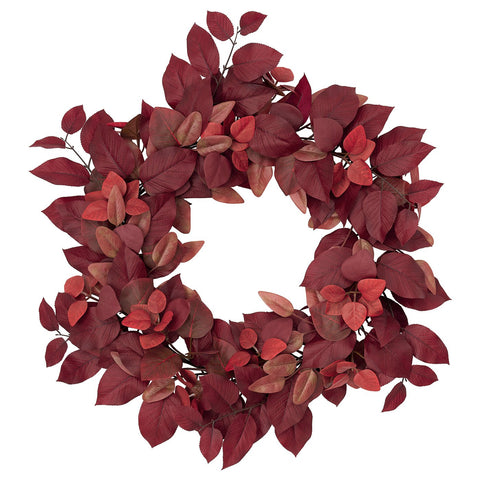 SMYCKA artificial wreath, in/outdoor red, 65 cm