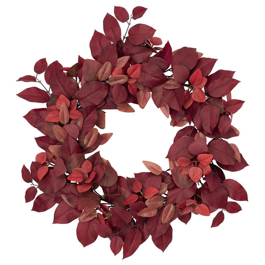 SMYCKA artificial wreath, in/outdoor red, 65 cm