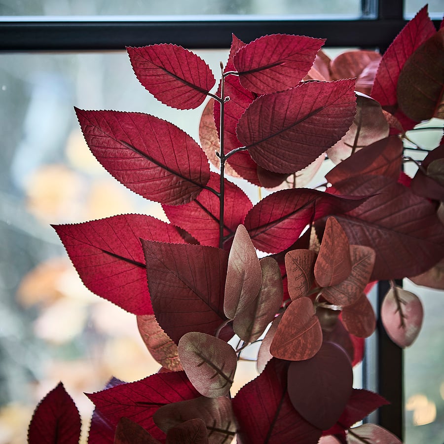 SMYCKA artificial wreath, in/outdoor red, 65 cm