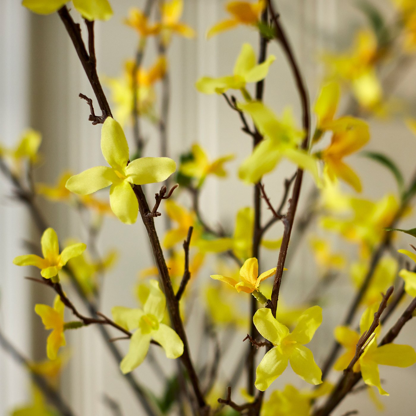 SMYCKA artificial spray, in/outdoor/forsythia yellow