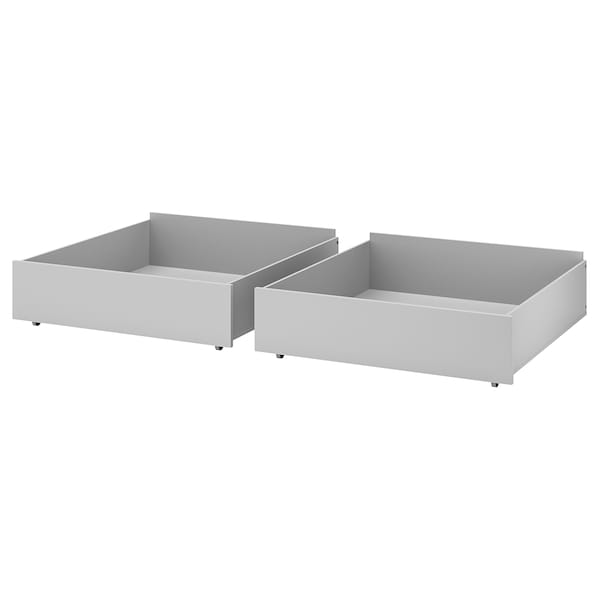 SMYGA - Bed storage box, light grey, 99x91x29 cm