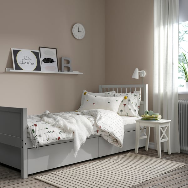 SMYGA bed storage box, light grey, 99x91x29 cm, 2 pack