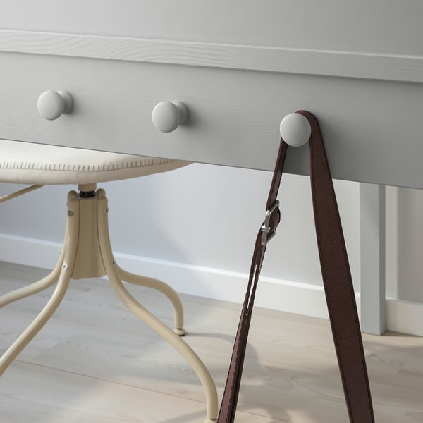 SMYGA desk, light grey, 122x60 cm