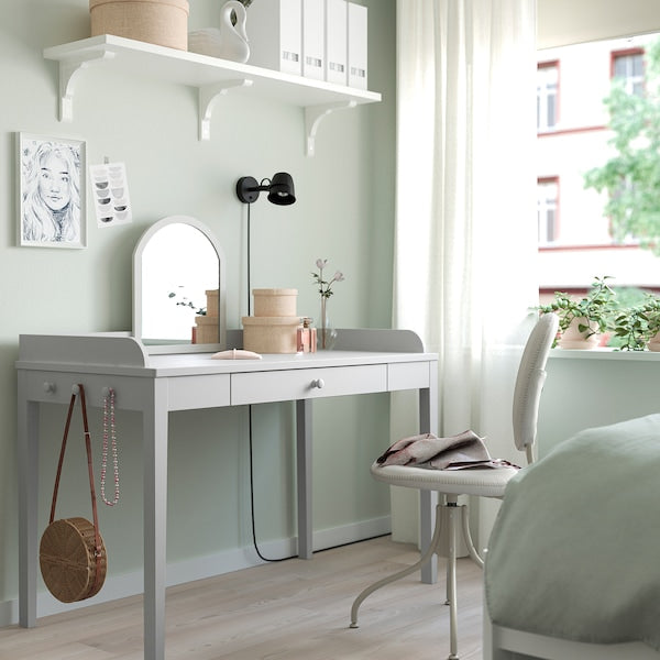 SMYGA - Desk, light grey, 122x60 cm