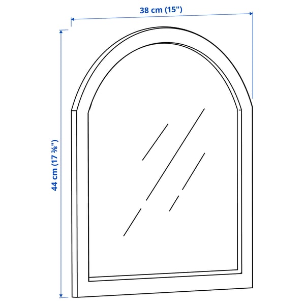 SMYGA mirror for desk/wall, light grey, 38x44 cm