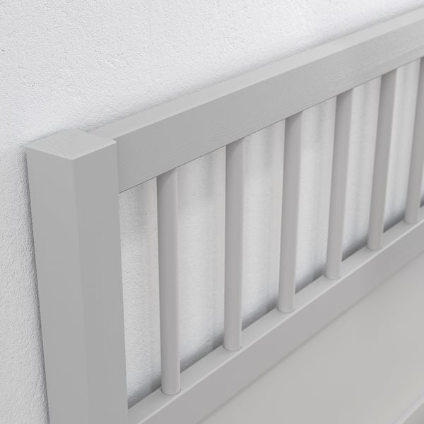SMYGA - SMYGA Bed frame, light grey, 90x200 cm