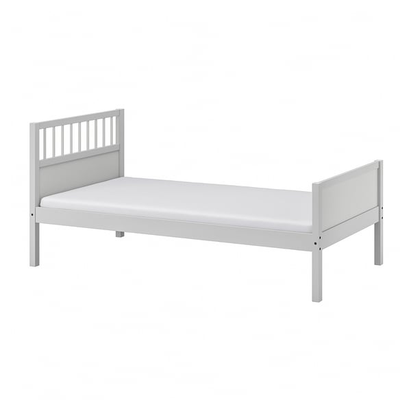 SMYGA - SMYGA Bed frame, light grey, 90x200 cm