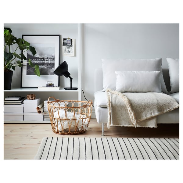 SNIDAD basket, rattan, 54x39 cm