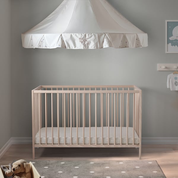 SNIGLAR - SNIGLAR Cot, beech, 60x120 cm