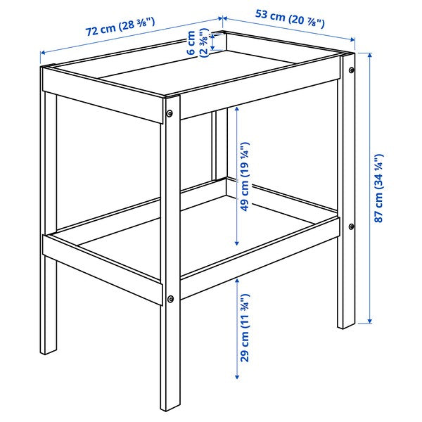 SNIGLAR - 2-piece baby furniture set, beech, 60x120 cm