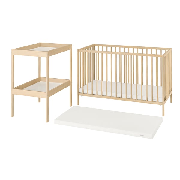 SNIGLAR Room furniture set, 3pcs - beech ,