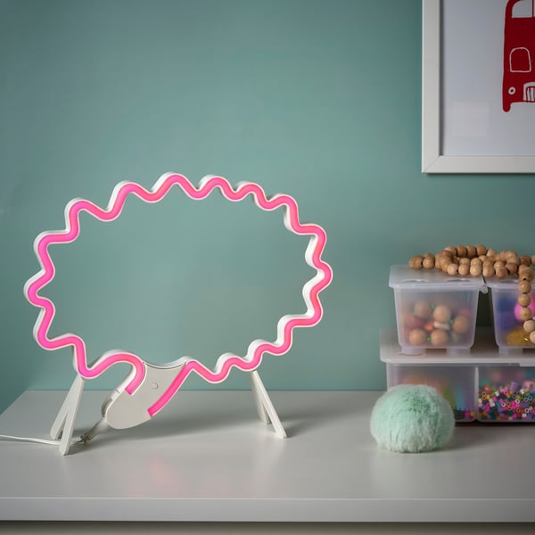 SNÖDJUP - Decorative LED lighting, white / multicoloured cartoon