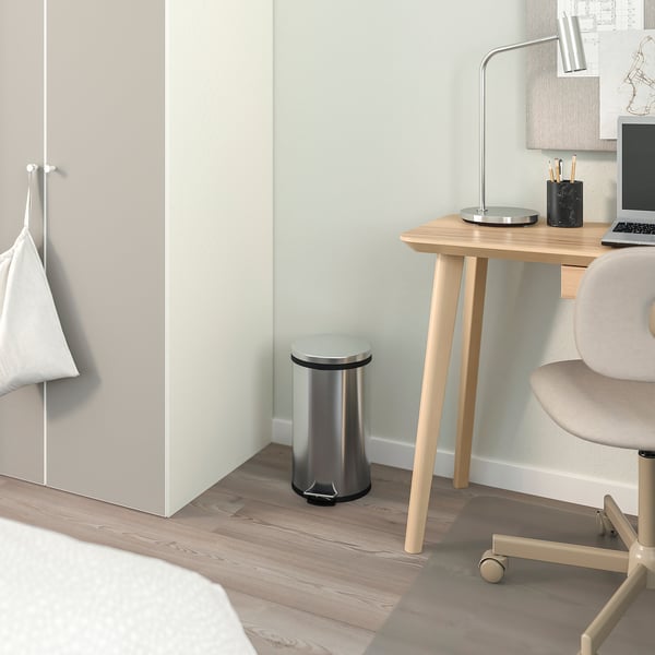 SNÖRPA pedal bin, stainless steel, 12 l