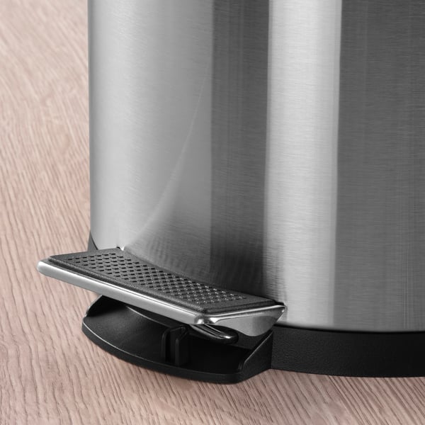 SNÖRPA pedal bin, stainless steel, 12 l