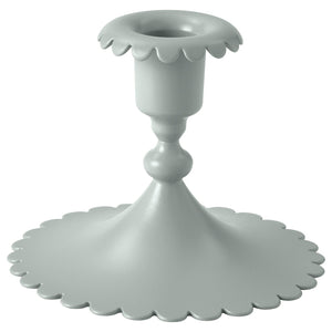 SNÖSISKA candlestick, pale grey-green, 9 cm