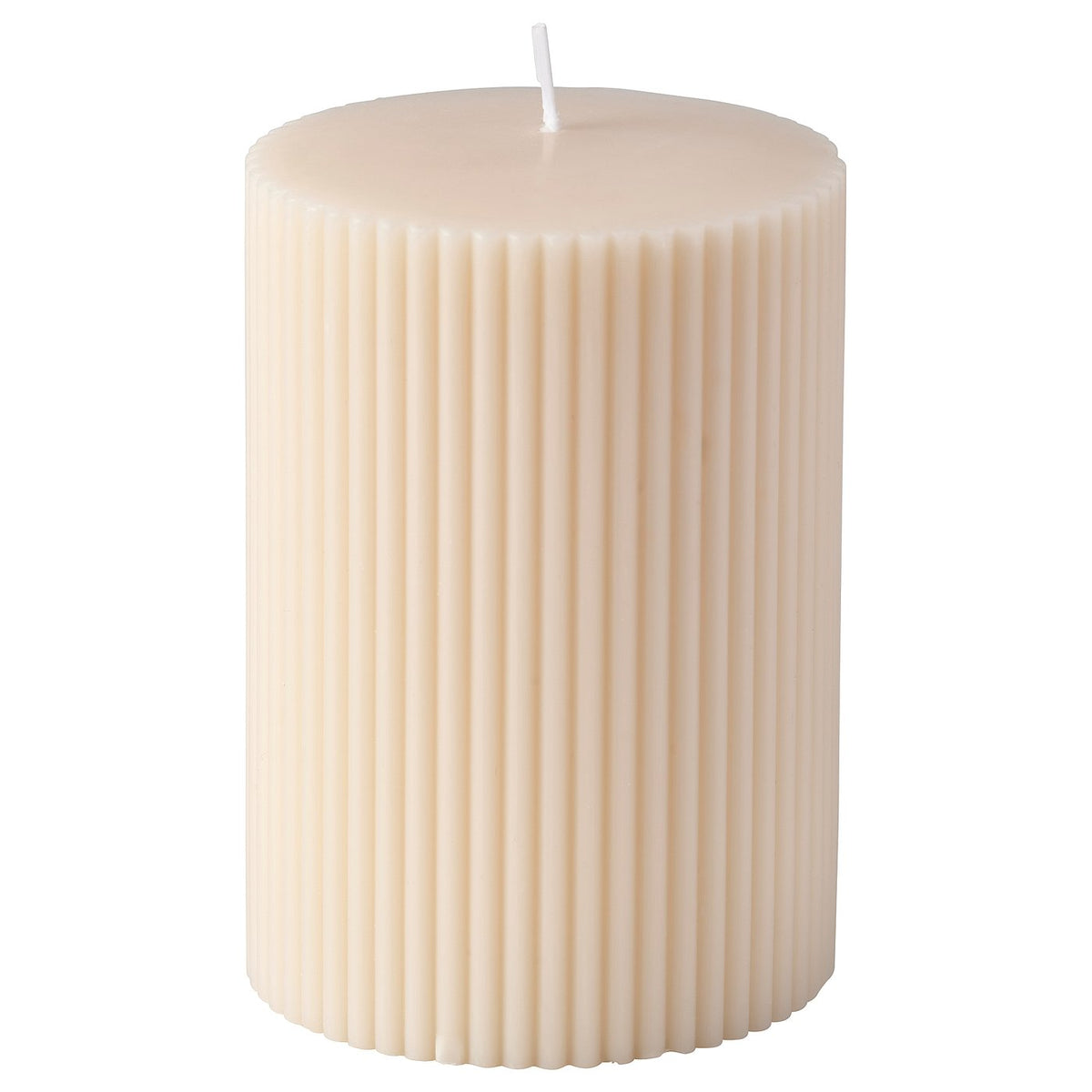 SNÖSISKA unscented pillar candle, off-white, 10 cm