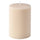 SNÖSISKA unscented pillar candle, off-white, 10 cm