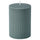 SNÖSISKA unscented pillar candle, dark grey-green, 10 cm