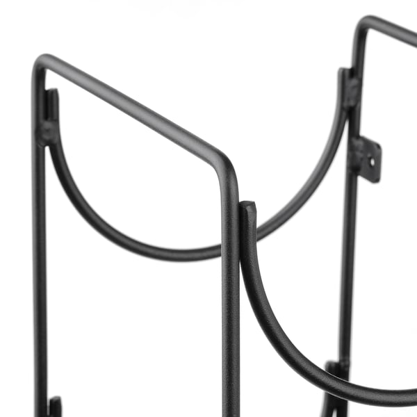 SNÖSPIRA 4-bottle wine rack, black, 16x45x13 cm