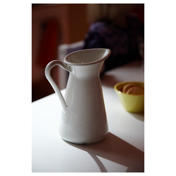 SOCKERÄRT - Vase/jug, white, 16 cm