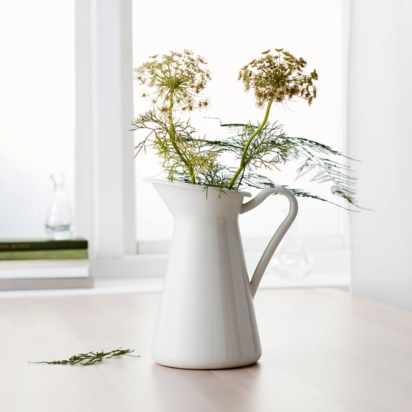 SOCKERÄRT vase/jug, white, 22 cm