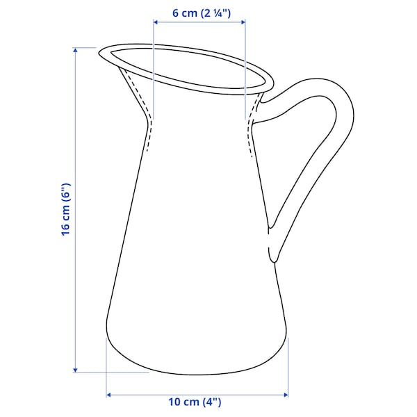 SOCKERÄRT - Vase/jug, white, 16 cm